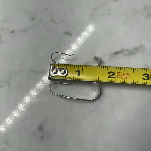 Sterling Silver 925 Hook Earrings Fish Hook Shape/style - Picture 7 of 7